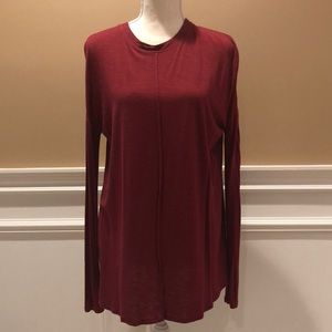 Women’s Small Burgundy Long Sleeve Shirt